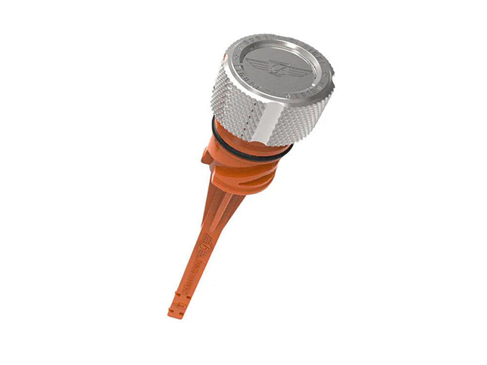 Magnetic Engine Oil Dipstick - Silver. Fits Softail 2018up