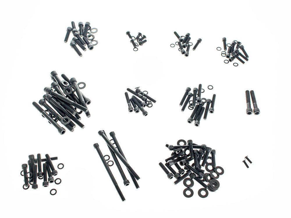 Polished Allen Head Show Bike Kit - Black Stainless Steel. Fits Milwaukee-Eight 2017up