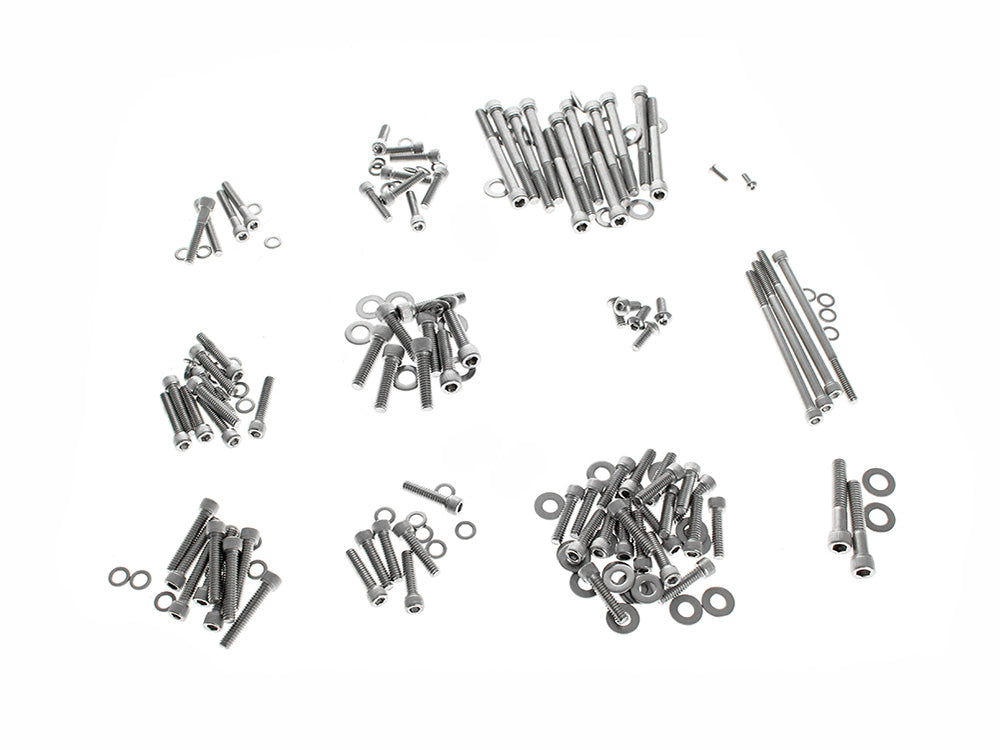 Polished Allen Head Show Bike Kit - Stainless Steel. Fits Milwaukee-Eight 2017up