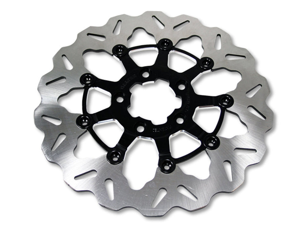 11.8in. Rear Floating Wave Disc Rotor with Contrast Cut Carrier. Fits Touring 2008up.