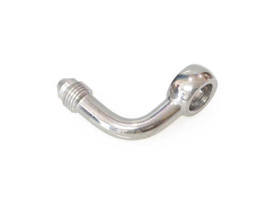 Stainless Steel 3/8in. ID, 90 Degree Banjo. Fits Hide-A-Line Micro Line.