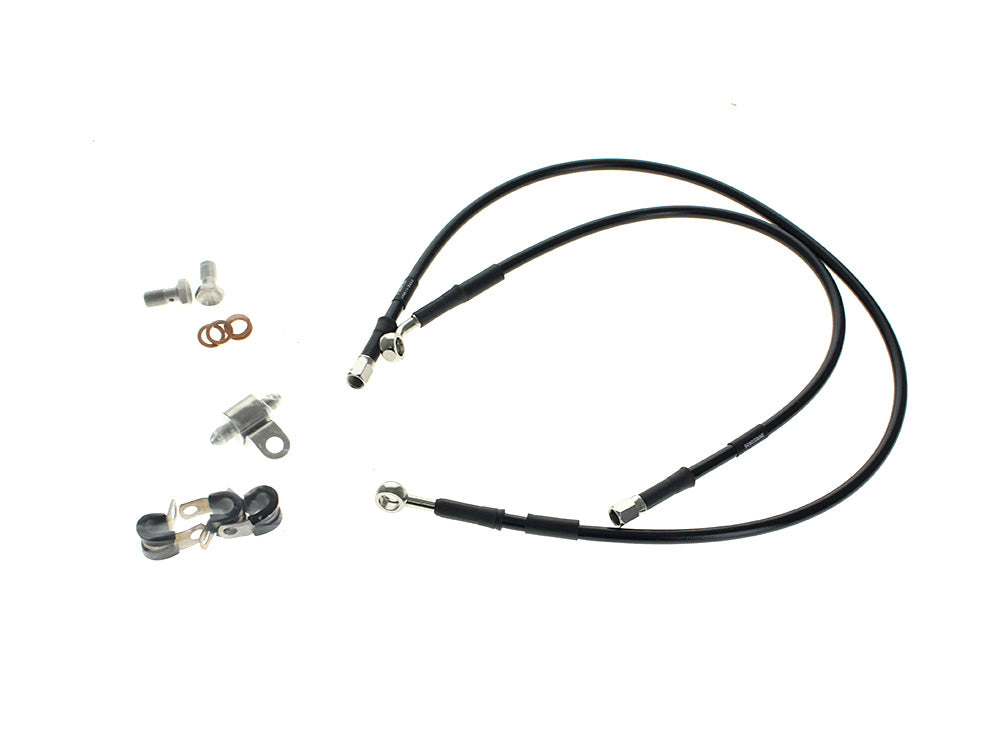 Rear Brake Line - Black. Fits FX Softail 1987-1999