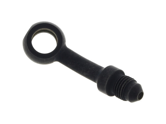 Black 3/8in. (10mm) ID, 35 Degree Banjo - Male #3 End.