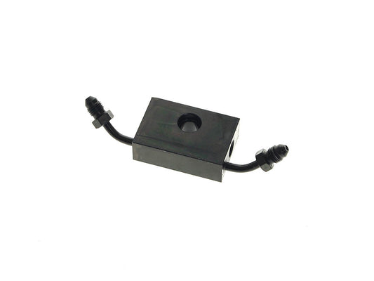 ABS Front Brake Line Adapter - Black. Fits Softail 2018up & Sportster 2014up with Dual Disc