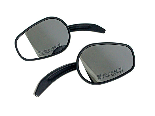 'Asshole' Mirrors with Arrowhead Design - Black