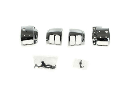 Handlebar Control Kit - Chrome. Fits Single Disc Softail 2011-2014 & Dyna 2012-2017