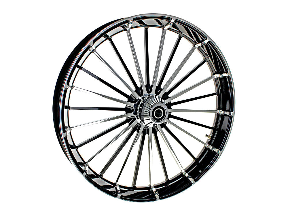 23in. x 3.75in. FXBR3/Breakout Replica Wheel - Black Anodize, Polished Rim & Spoke Edge, Chrome Hub Kit. Fits Breakout 2013up.