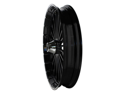 26in. x 3.75in. Ranger/Turbine Replica Wheel - Black Anodize, Polished Rim Edge, Chrome Hub Kit. Fits Breakout 2013up.