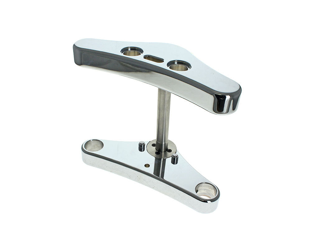 3 Degree Raked 39mm Wide Glide Conversion Triple Tree Kit - Chrome. Fits Sportster 1988-2003, FXR 1988-1994 & Dyna 1991-2005.