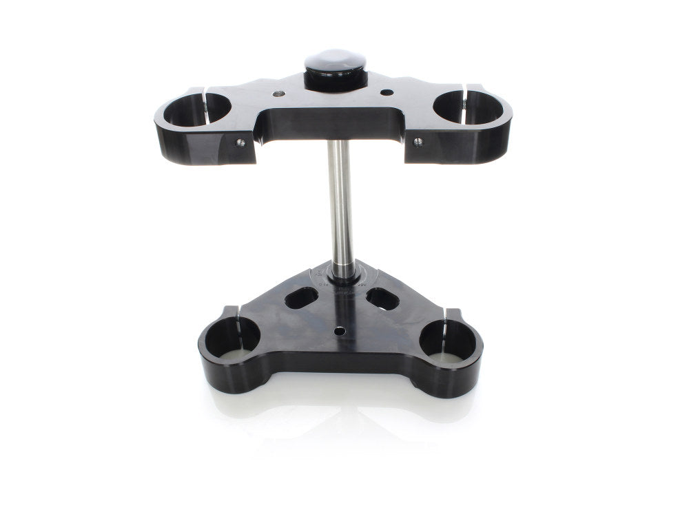 6 Degree Raked Triple Tree Kit - Black. Fits V-Rod 2012-2017 with OEM Inverted Front End & 23in. Wheel Upgrade.