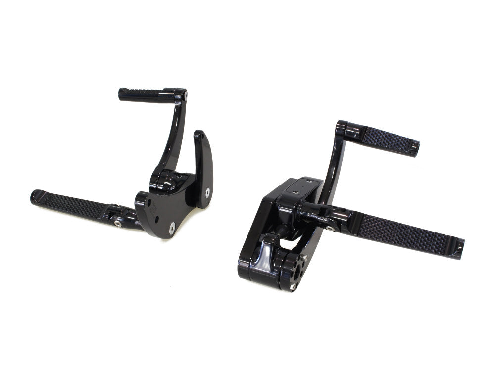 Forward Controls - Knurled - Black. Fits Softail 2018up. Length Adjustable.