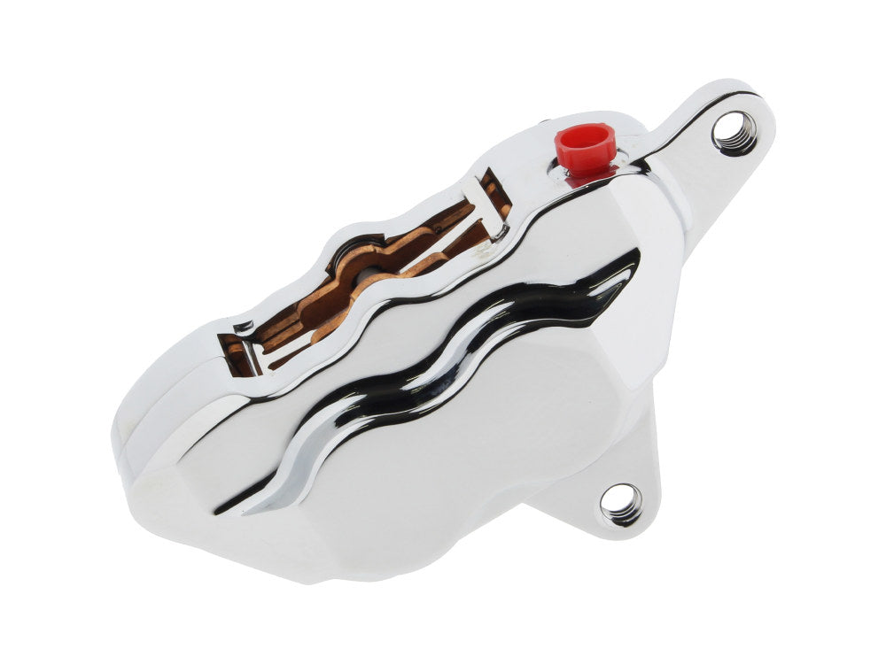 Front or Right Hand Rear 4 piston Caliper - Chrome. Fits Springer, FL 1973-1983 & FXWG 1980-1983.