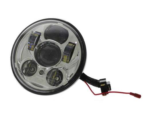 50w 5-3/4in. Headlight with Parker Light - Chrome. Fits most Yamaha.