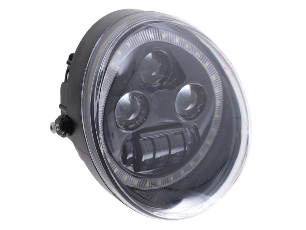 5-3/4in. LED HeadLight Insert with Halo - Black. Fits Night Rod Special 2012-2017 & Muscle 2009-2017.