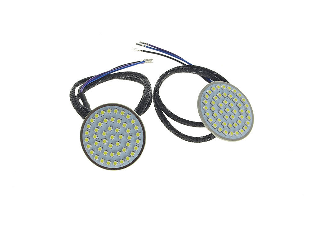 LED DRL Front Turn Signal Inserts. Amber Turn, White Run. Fits Road Glide 2015up.