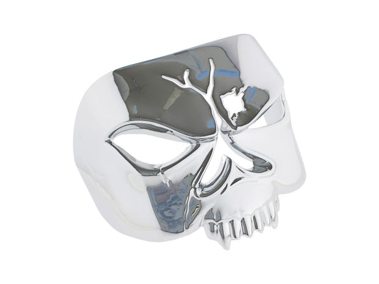 Zombie Taillight Cover - Chrome. Fits most H-D 1973up with Square OEM Taillight on Fender Top.