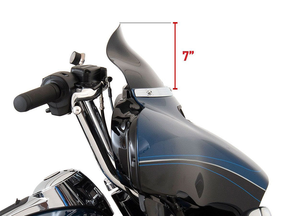 6.5in. Flare Windshield - Dark Smoke. Fits Electra Glide, Tri Glide & Street Glide 2014-2023