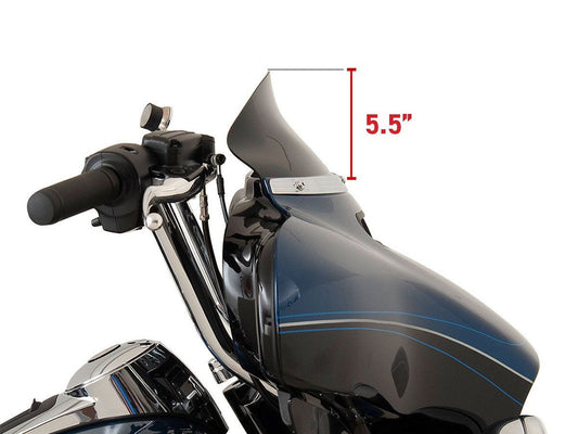 5in. Flare Windshield - Black Tinted. Fits Electra Glide, Tri Glide & Street Glide 2014-2023