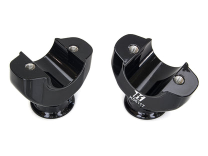 2in. Pullback Riser Bottoms - Gloss Black. Fits 2018up Breakout with 1-1/4in. Handlebar.