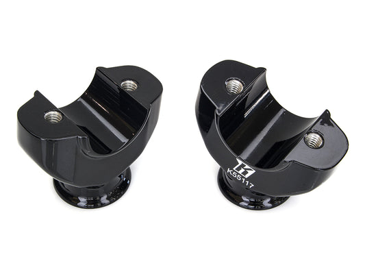 2in. Pullback Riser Bottoms - Gloss Black. Fits 2018up Breakout with 1-1/4in. Handlebar.