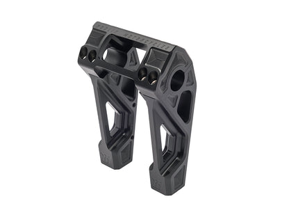 6in. Straight Fastback Risers - Black. Fits Softail Street Bob, Low Rider ST, Standard & Breakout 2018-2024