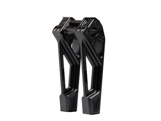 8in. Straight Fastback Risers - Black. Fits 1in. Handlebar