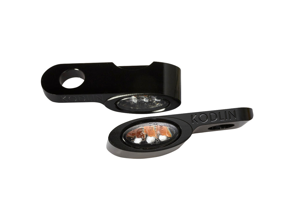 Elypse Under Perch DRL Turn Signals - Black. Fits Most Models with Cable Clutch.