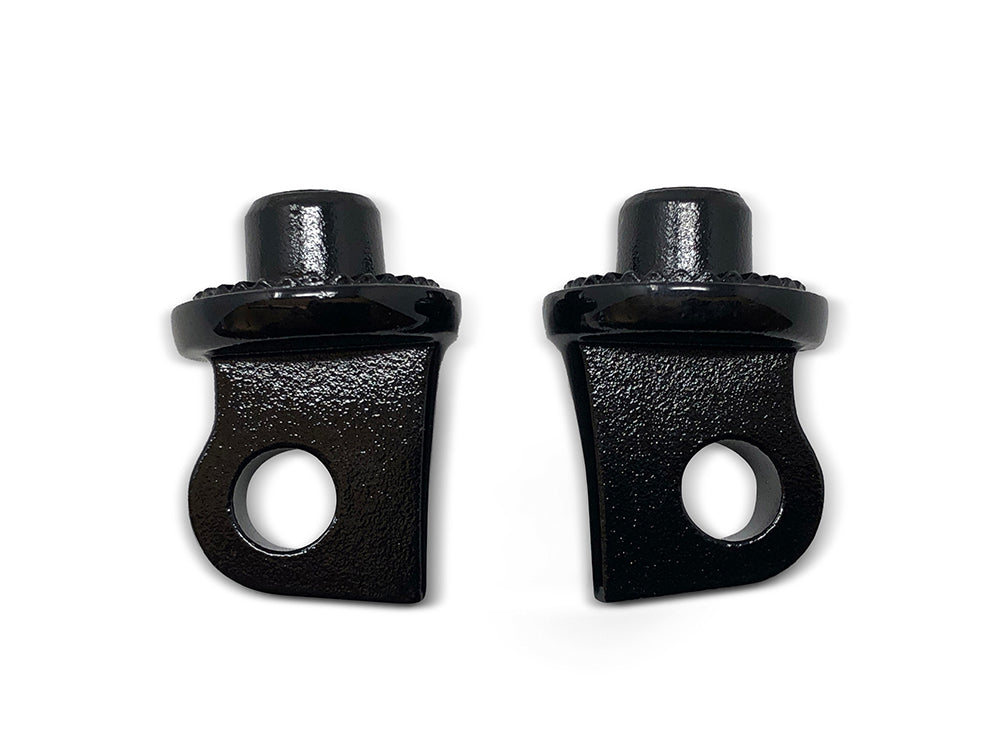 Front or Rear Splined Footpeg Mounts - Black.