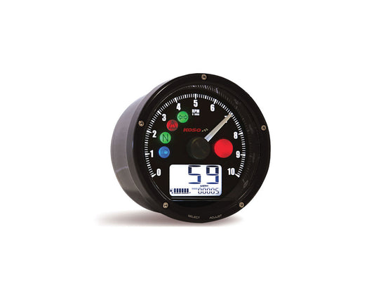 3-3/8in. Digital Speedometer with Tachometer - Black.