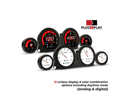 Speedometer & Tachometer - 4 Gauge Kit with Smartphone Integration. Fits Touring 2014-2023 with Fairing.