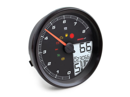 4-1/2in. Tank Mount Speedometer with Tachometer - Black. Fits Softail 2011-2017, Road King 2014up & Dyna Switchback, Custom & Fat Bob 2012-2017.
