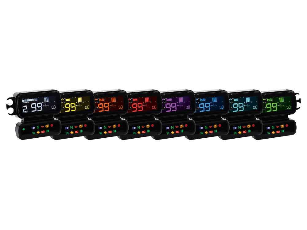 Speedometer/Tachometer - Black. Fits Softail 2004-2010, Dyna 2004-2011, Sportster 2004-2013 & Road King 2004-2013 when Running Late Model Breakout/Street Bob Gauge Housing