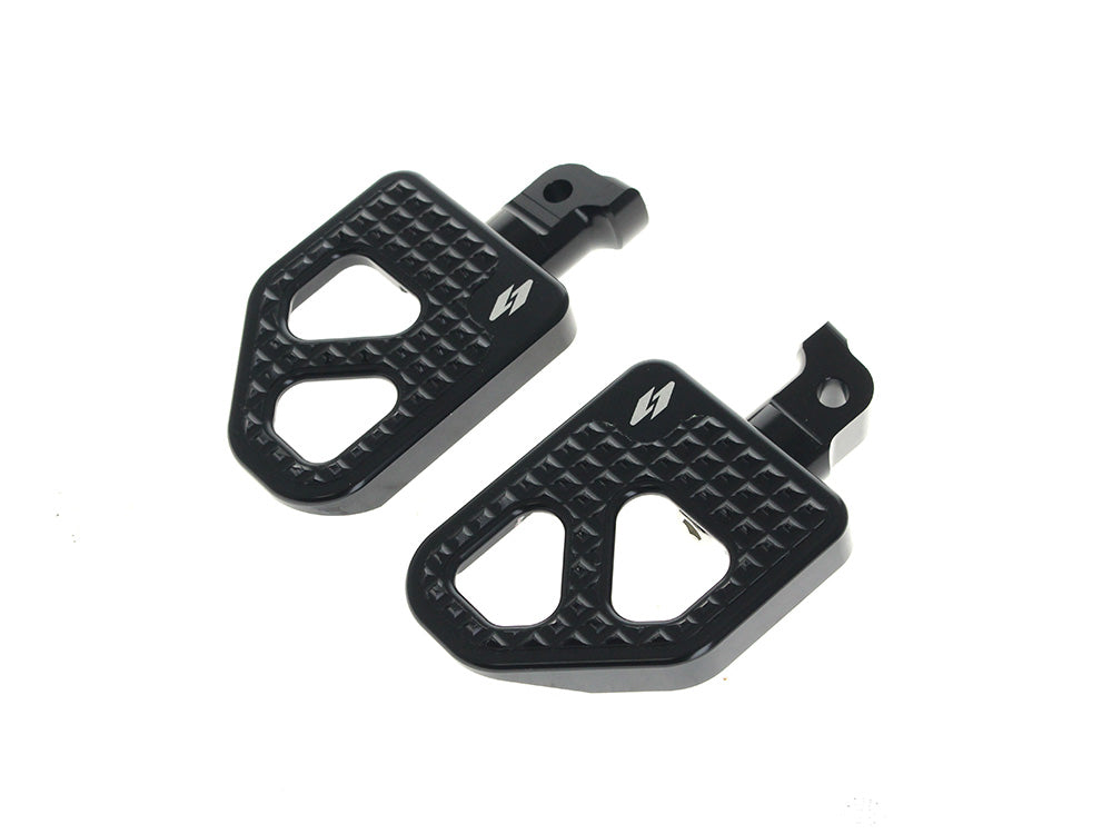 Max Lean Mini Rider Floorboards - Black. Fits Front on Indian Chief Dark Horse, Chief Bobber Dark Horse 2022up & Scout 2015up