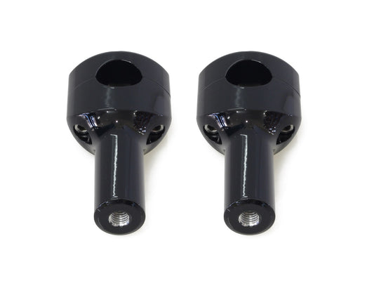 4in. Straight Two Piece Riser Kit - Gloss Black. Fits 1-1/4in. Handlebar