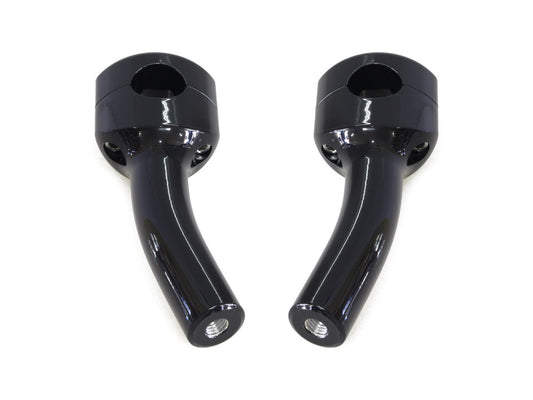 5.5in. Pullback Two Piece Riser Kit - Gloss Black. Fits 1-1/4in. Handlebar