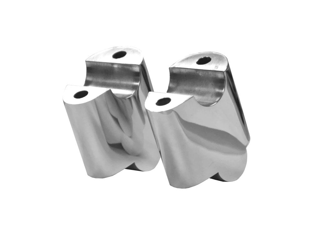 2in. Riser Spacers - Polished. Fits Dyna Street Bob 2008-2012.