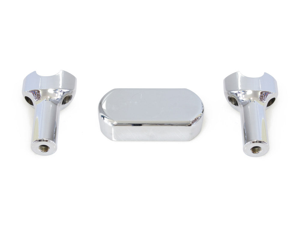 4in. Straight One Piece Riser Kit - Chrome. Fits Fits 1-1/4in. Handlebar