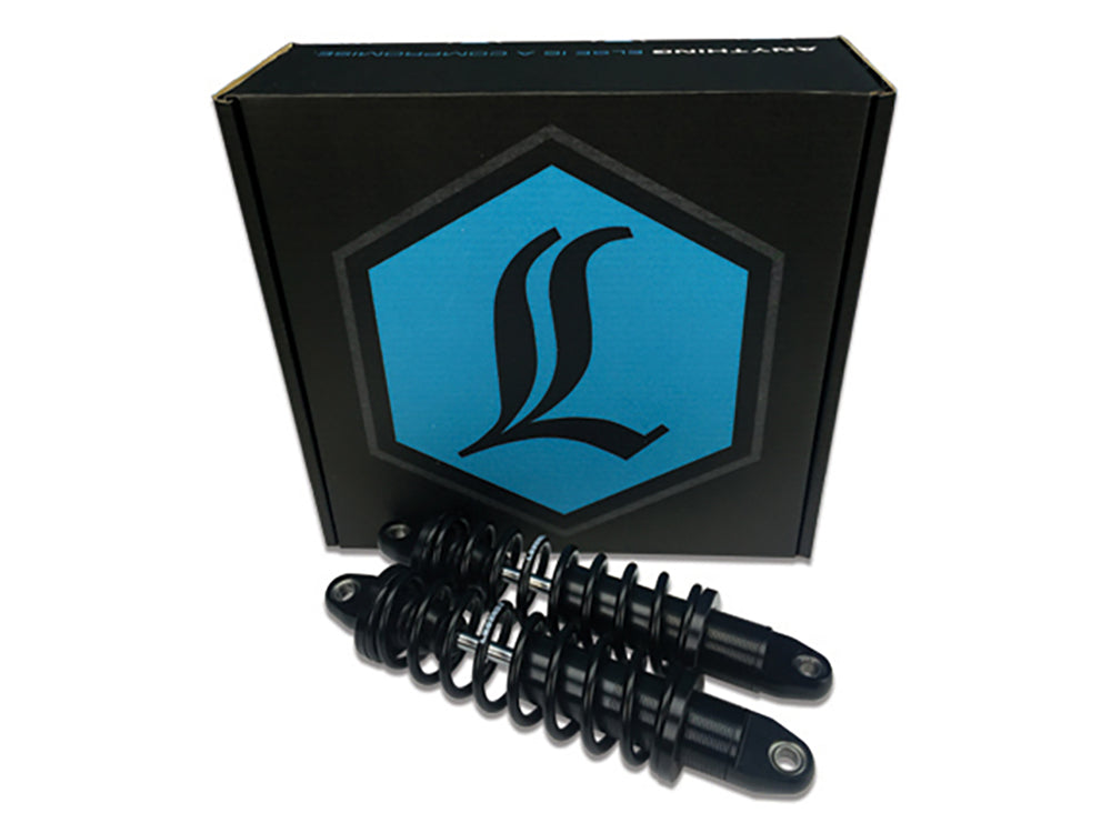 REVO Series, 13in. Heavy Duty Spring Rate Rear Shock Absorbers - Black. Fits Touring 1999up.