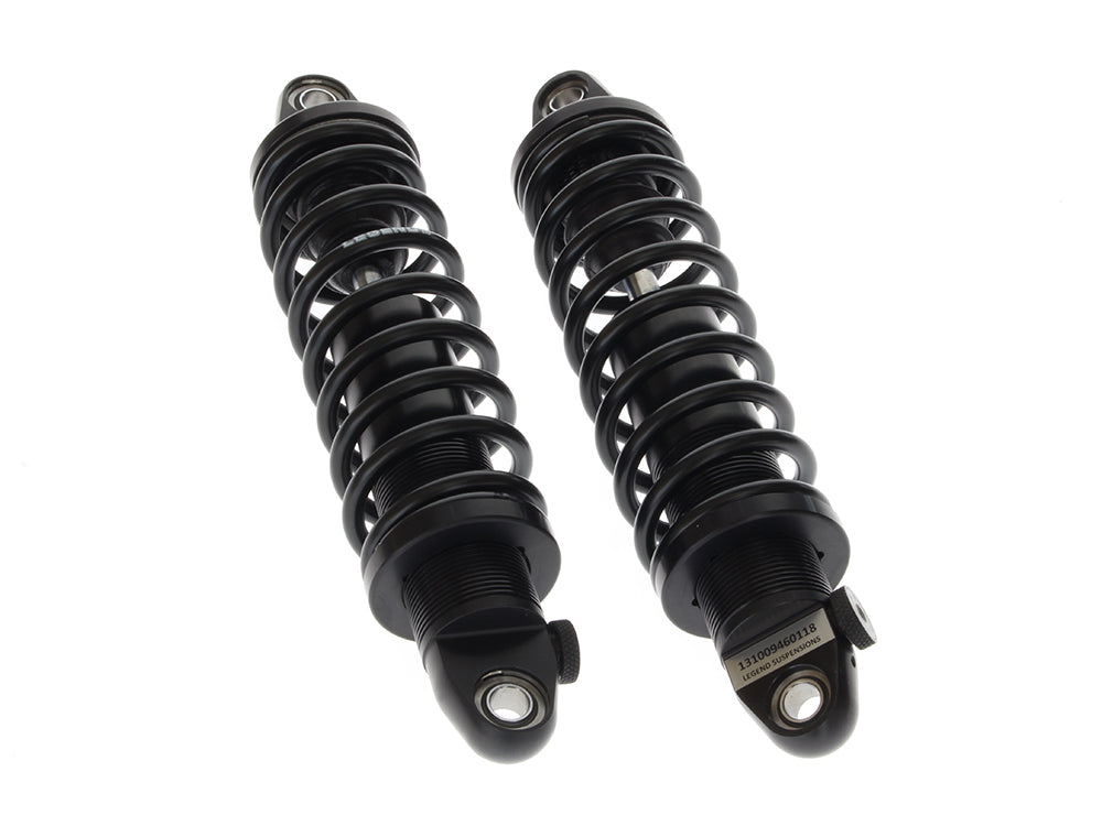 REVO-A Series, 12in. Adjustable Rear Shock Absorbers - Black. Fits Dyna 1991-2017.
