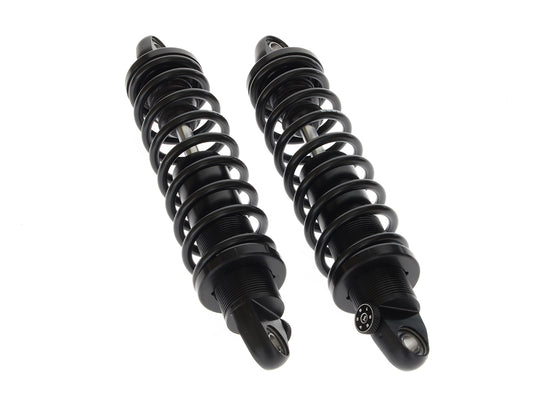 REVO-A Series, 13in. Adjustable Rear Shock Absorbers - Black. Fits Dyna 1991-2017.