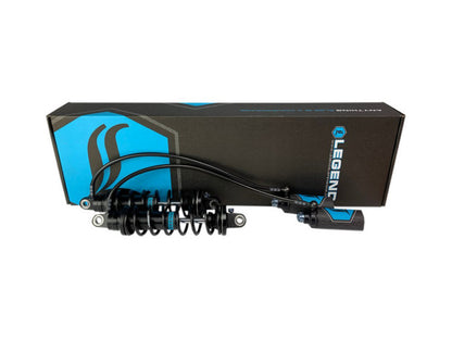 Revo ARC Remote Reservoir Suspension. 14in. Adjustable, Heavy Duty Spring Rate, Rear Shock Absorbers - Black. Fits Touring 2014up. Note: 14? Revo-ARC is not compatible with 2023/2024 CVO Road Glide, CVO Road Glide ST, and CVO Street Glide