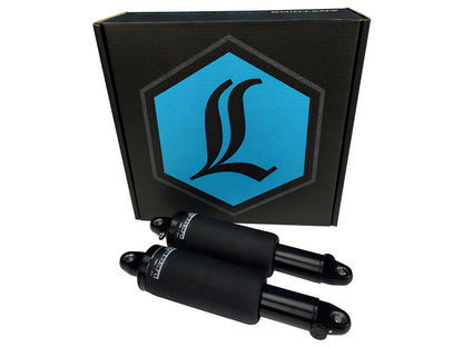 AIR-A Series, Adjustable Rear Air Shock Absorbers - Black. Fits Most Touring 1999-2024