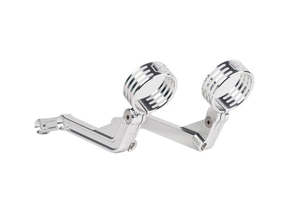 Revo ARC Remote Reservoir External Billet Mounting Brackets - Alloy. Fits Touring 2014-2024