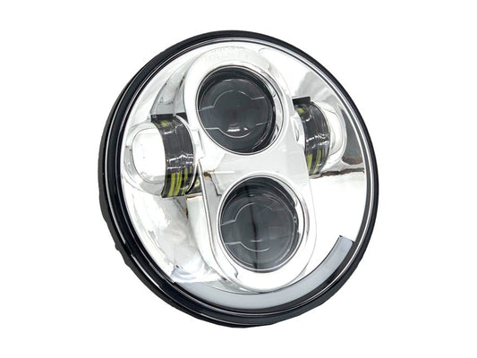 5-3/4in. LED HeadLight - Chrome. Fits H-D & Indian Scout Models with 5-3/4in. Headlight.