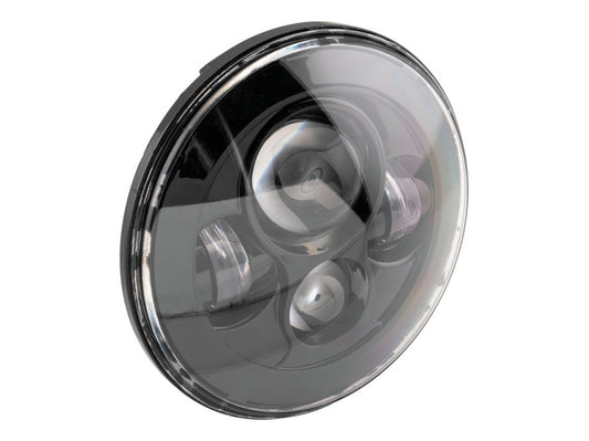 7in. LED HeadLight Insert - Black. Fits H-D, Indian Chief Classic & Dark Horse Models with 7in. Headlight.