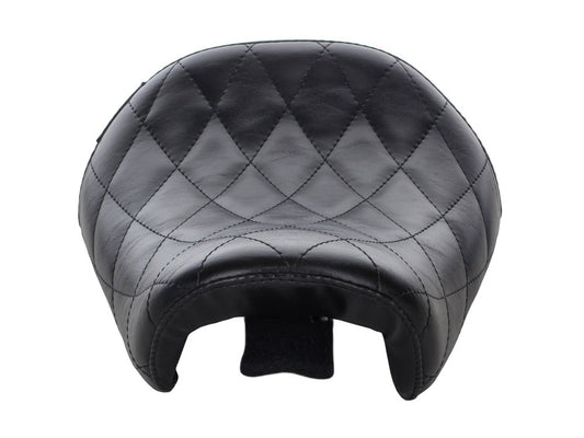 Bare Bones Solo Seat with Diamond Stitch. Fits 883C & 1200C Sportster Custom 2004-2006 & 2010-2021 Models with Factory 4.5 Gallon Fuel Tank.