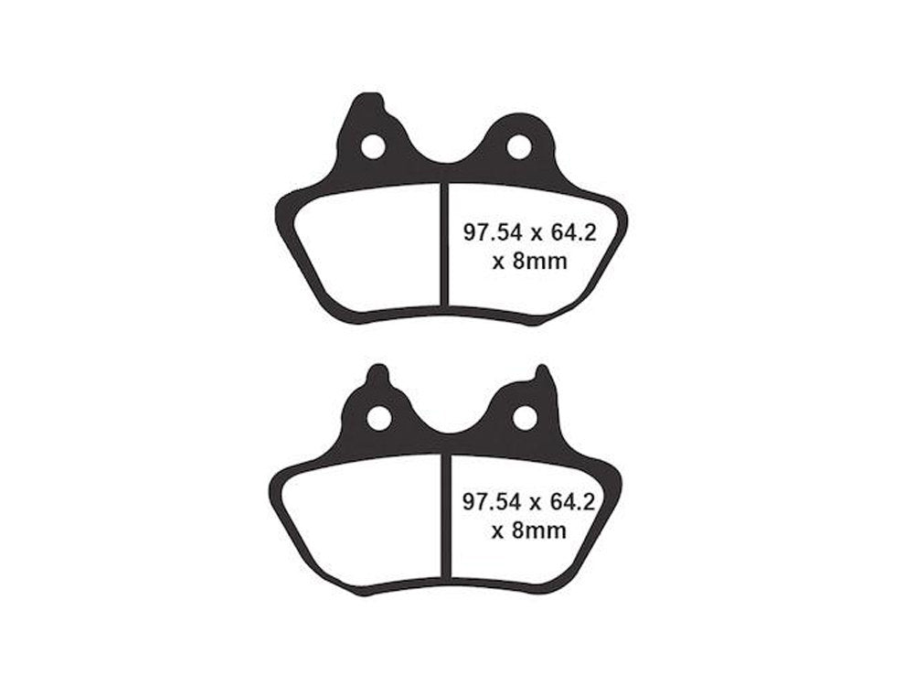 Gold-Plus Brake Pads. Fits Rear on Softail 2006-2007 with 200 OEM Rear Tyre.