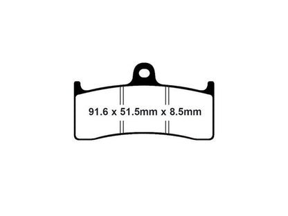 Gold-Plus Brake Pads. Fits Performance Machine 112 x 6B Calipers & Hawg Halters 6 Piston Calipers