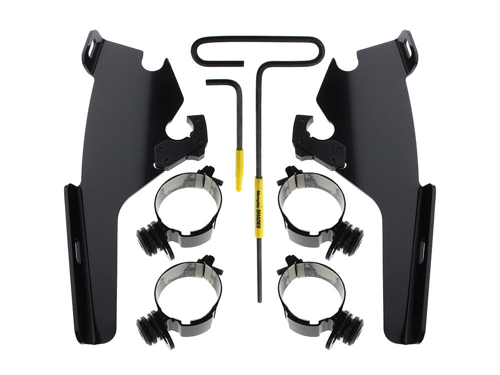 Black Batwing Fairing Trigger-Lock Mounting Hardware. Fits Sport Glide 2018-2024