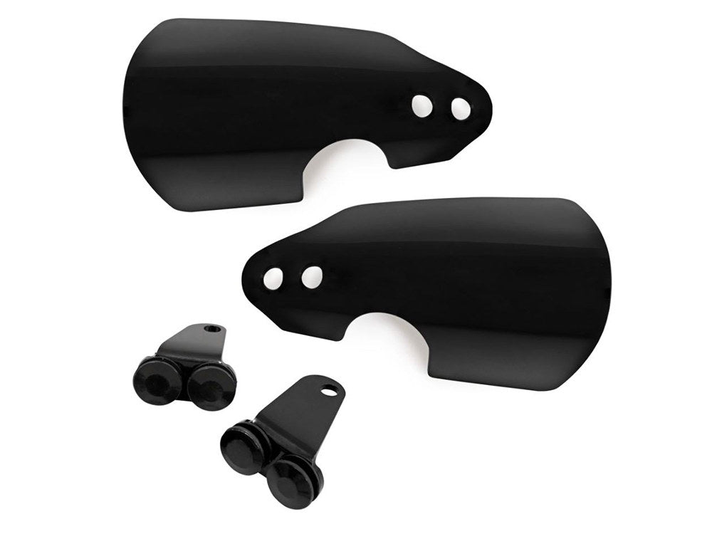 Handguards - Black. Fits Most Softail & Dyna 1996-2017 running OEM Front Indicators.
